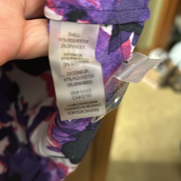 Calvin Klein purple and black floral patterned blouse .size 2X - Picture 9 of 10